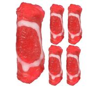 Toyvian 5pcs Artificial Meat Rolls Lifelike Fake Food Display Props for Restaurant Decor and Culinary Education Resistant to Fading and Deformation
