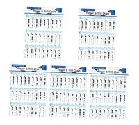 Toyvian 5pcs Bass Recorder Chord Chart Guide for Beginners Easy Practice Diagrams Essential Resource for Clarinet Players Flute and Soprano Recorder Support