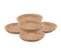 Toyvian 5pcs Bird Nests Small Sleeping Beds Woven Chicken Pigeon Dove Hatch House Flat Base 19-21cm Diameter Suitable for Birdcage Accessories and Breeding