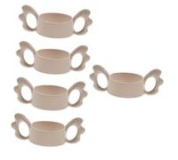 Toyvian 5pcs Bottle Handle Soft Silicone Wide-Neck Grip for Easy Feeding Encourages Independent Drinking Stain Odor Resistant Easy to Install