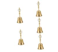 Toyvian 5pcs Buddhist Bell Delicate Four Instrument for Meditation and Prayer Ornament for Home and Temple Decor Inspiring and Serenity