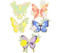 Toyvian 5pcs Butterfly Brooch Pins Scarf Buckle Clips Alloy Material Not Easy to Fall Creative Brooch Pin for Bags and Mother's Day Accessories Assorted style