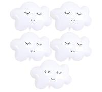 Toyvian 5pcs Cloud Shaped Balloons Set Made of Aluminum Foil, Lightweight and Compact with Longer Service Life, for Birthday Party Decorations and Ceiling Scene Layout