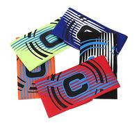 Toyvian 5Pcs Colored Football Armbands Durable Captain Armbands with Slip Design Soccer Team Equipment for Outdoor Sports Soccer Enthusiasts Red Blue Black Fluorescent Green and Orange