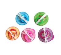 Toyvian 5PCS Creative Pull Wire Wooden Spinning Tops Educational for Random Styles Smooth Finish for Play and Learning