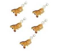 Toyvian 5pcs Cute Dinosaur Keychain Soft Cartoon Animal Key for Backpack and Purse Unique Decorative Keychain for Boys and Girls Lightweight and Practical Accessory for