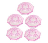 Toyvian 5pcs Effector Foot Cap for Guitar Pedal Button Caps Plastic Toppers for Effect Pedal Footswitch Pink Diamond Shape Cover for Electric Guitar Bass Board