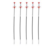 Toyvian 5pcs Flexible Bendable Hose Clip Drain Remover Cleaning Tool with Stainless Steel Claws for Bathtubs and Sinks, Long Reach Pipeline Dredge Hook to Hold Hair and Blockages