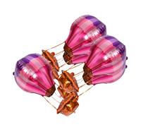 Toyvian 5pcs Foil Hot Air Balloon Balloons Aluminum Film Decorations with Vibrant Purple Pink Rose and Rainbow Colors for Shower Nursery Theme Party Photo Booth Backdrop