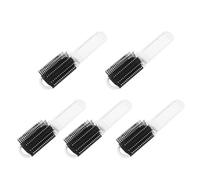 Toyvian 5pcs Foldable Hair Combs with Mirror Mini Detangling Hairstyling Combs Pp Material Compact Design Ergonomic Handle Portable for Traveling Use