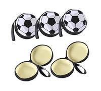 Toyvian 5pcs Football Shaped Purse Creative Tinplate Storage Boxes for Snacks Change and Essentials Fun Decor for Home Office and School for Soccer