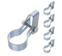 Toyvian 5pcs Galvanized Iron Garden Vegetable Wire Net Holder Clip for Fence Wire round Posts, Lightweight Precision Matching Single Ear Fence Band Suitable for Backyard