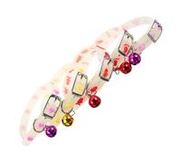 Toyvian 5pcs Glow Dark Silicone Pet Collars Lightweight Lost Dog and Cat Collars with Cute Heart Cartoon Fishbone Paw Designs for Night Safety Random Color