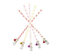 Toyvian 5pcs Glow Dark Silicone Pet Collars Lost Dog Cat Neckbands Decorative Heart Fish Paw Designs for Night Safety Random Color
