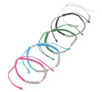 Toyvian 5pcs Golf Score Counter Bead Chain Bracelets Portable Golf Stroke Tracker Adjustable for Men and Women Easy to Use for Practice and Games