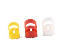 Toyvian 5pcs Guitar Finger Picks Ergonomic Thumb Finger Sleeves for Acoustic Guitar Electric Bass Banjo Ukulele White Colorful Design Plectrum