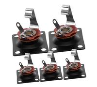 Toyvian 5pcs Guitar Jack Plate Socket Square Output Connector for Electric Guitar Black Easy to Install with Screws Durable Replacement for Worn Parts