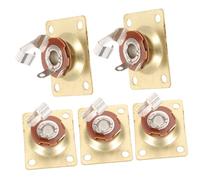 Toyvian 5pcs Guitar Jack Socket Plate Covers Jack Plug Socket for Electric Guitar Easy Installation