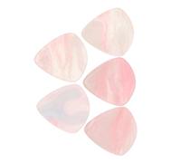 Toyvian 5pcs Guitar Picks Plectrum for Electric Bass Acoustic Guitar Ukulele Plectrum Natural Resin Material Heart Shape Design for Beginners and Musicians
