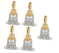 Toyvian 5pcs Guitar Pickup Selector Metal Way Toggle for Electric Guitar Pickup Switch Tip Position Switch Accessories
