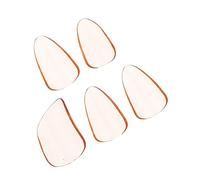 Toyvian 5Pcs Guzheng Practice Fake Nails Finger Protection Covers for Stringed Instruments Pc Material Not Easy to Deform or Crack Orange Large Size Suitable for Birthday
