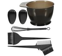 Toyvian 5pcs Hair Dyeing Kit with Portable Reusable Plastic Tools for DIY Hair Coloring at Home Complete Including Brush Bowl Ear Covers and Comb for Easy