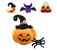 Toyvian 5pcs Halloween Plush Dolls Set Pumpkin and Spooky Characters Soft Stuffed for Home Decoration Fun Holiday for Friends