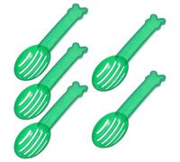 Toyvian 5pcs Hamster Bathtub Sand Spoon Hamster Bath Colander Spoon Lightweight Plastic 4.52x1.38x0.59in Easy to Use for Bath Small Pets Random Color
