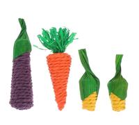 Toyvian 5Pcs Hamster Chew Molar Stick for Pets Durable Biting Sticks for Care Fun Carrot and Design for Hamsters Chinchillas and Rabbits