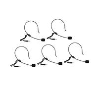 Toyvian 5pcs Head Mounted Wired Microphone Omnidirectional Headset Mic with 3.5mm Thread Head, Small and Portable Plastic Vocal Microphone Suitable for Performances and Accompaniment