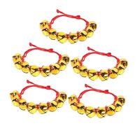 Toyvian 5pcs Holiday Jingle Bell Anklets for Boys and Girls Unique Dance Accessories for Christmas Crisp Sounding Bells for Fun Festive Celebrations