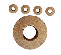Toyvian 5pcs Hydroponic Glass Vase Lids with Center Hole Natural Wooden Stoppers for DIY Water Propagation for Hydroponic Plant Growth and Maintenance