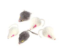 Toyvian 5Pcs Interactive Plush Cat Mouse for Kittens Mini Mice with Long Tails Stimulates Hunting Instincts Durable Playthings to Prevent Scratching and Enhance Cat Engagement Random Color