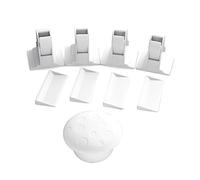 Toyvian 5pcs Invisible Boy Girl Safety Locks for Cabinets Material with Strong Adhesive Prevent Boy Girl from Opening Furniture for Home Use