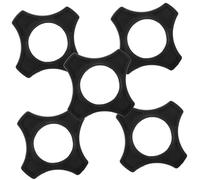 Toyvian 5PCS Microphone Anti-Slip Ring Replacement Set Sturdy Plastic Rings for Handheld Microphone Suitable for Family Singing and News Interviews