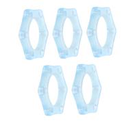 Toyvian 5pcs Microphone Slip Ring Mic Holder Rubber Skidproof for Wireless Ktv Mics Night Glow Protection
