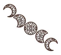 Toyvian 5pcs Moon Phase Wall Art Wood Wall Decoration Creative Moon Shape Simple Nordic Style Not Easy to Wear Home Decor for Shop and Home