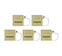Toyvian 5pcs Nylon Ukulele Strings Universal Full Set for 21/23/26 Inch Ukulele with Wire Wound Design, Fast Response and Sturdy, for Repairing Use