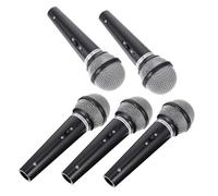Toyvian 5pcs Old Fashioned Small Microphone Fake Prop for Role Play Realistic Simulation Microphone Toy for Party