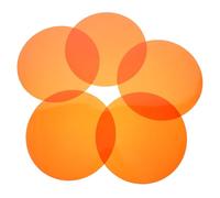 Toyvian 5pcs Orange Light Diffuser Film round Sheets for Spotlights and Downlights, Universal Fit Pet Material Light Sheets for Festivals and DIY Craft Decorative Lighting