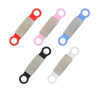 Toyvian 5pcs Pet Identity Tags Round Silicone Stainless Steel Decorative Pet Tag Simple Appearance Design for Dog Collar Accessories