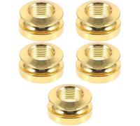 Toyvian 5pcs Pickup Tail Pin Cap Easy Install Endpin Button for Acoustic Electric Guitars Strap Button Replacement Compact Design for Guitar Enthusiasts Gold Thread