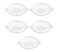 Toyvian 5pcs Plastic Spinning Float Fishing Bobbers with Oval Shape and Stable Performance, Water-fillable Slip Bobbers for Freshwater or Saltwater Casting Rig Use