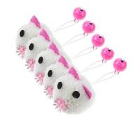 Toyvian 5Pcs Plush Cat Mouse for Indoor Cats Soft Chew Mice Shaped Interactive Plaything with Bell for Teasing Chasing and Independent Play