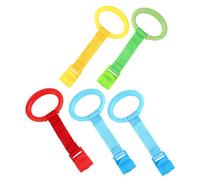 Toyvian 5pcs Pull Crib Hanging Support for Standing Walking Safe Nursery Training for Toddlers Easy-Grasp Design Smooth Edges Play Equipment