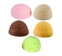 Toyvian 5pcs PVC Fake Ice Cream Balls Realistic Simulation Dessert Models for Party Layout Ornament Home Shop Display Reusable Lightweight Props