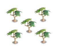 Toyvian 5pcs Realistic Pine Tree Cake Toppers Miniature Birthday Cake Decorations Pine Figurines Picks for Party Supplies and Decorating