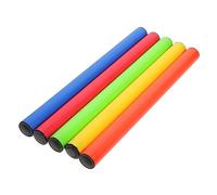 Toyvian 5Pcs Relay Race Sticks Skid Design for Track Events Durable Sports Supply for Relay Competitions Safe and Easy to Grip for
