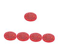 Toyvian 5pcs Religious Sound Bowl Mat Delicate Round Cushion for Meditation Handmade Pad for Singing Bowls Beautiful Design and Practical Accessory for Mindfulness and Healing