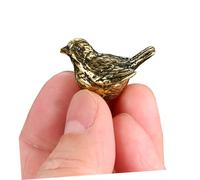 Toyvian 5pcs Retro Brass Sparrow Figurine Small Bird Statue Home Desktop Decoration Vintage Brass Animal Ornament Unique Sparrow Shaped Creative Sculpture